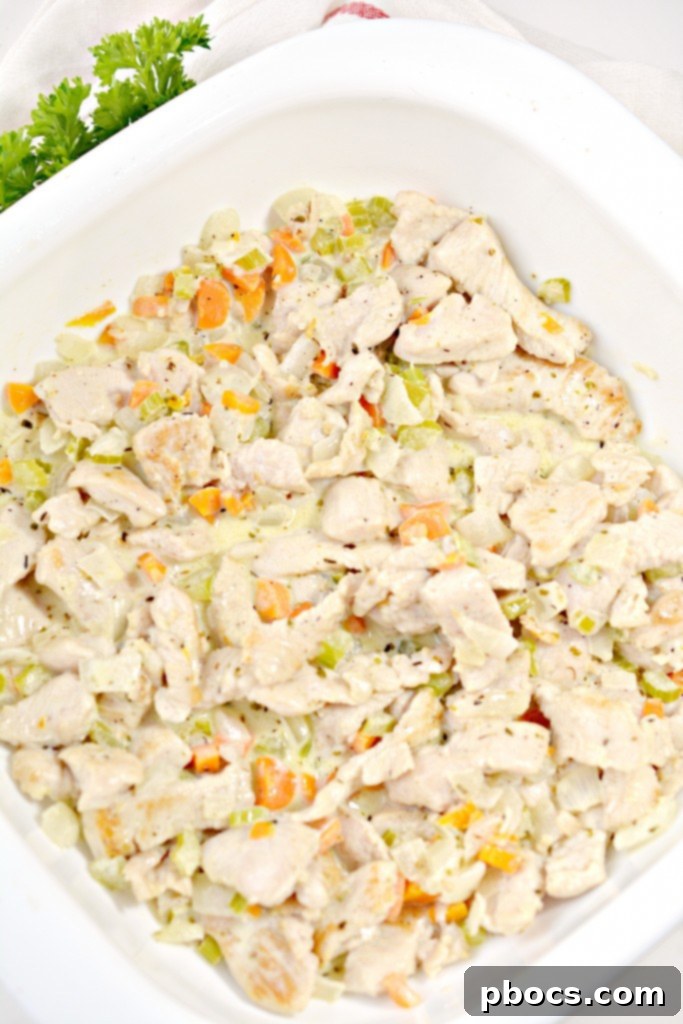 Combining turkey with the rich, creamy pot pie filling