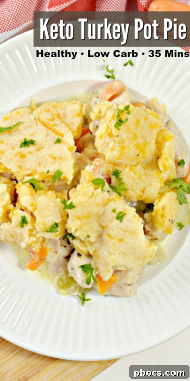 Pin this Keto Turkey Pot Pie Recipe for later