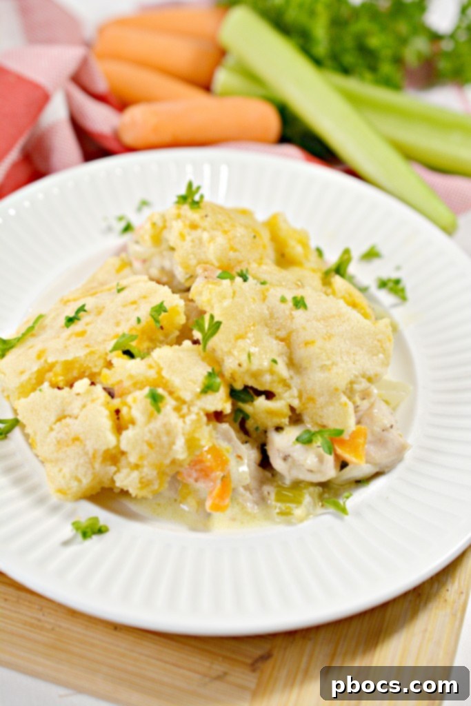 Creamy Low-Carb Pot Pie Filling with turkey and vegetables