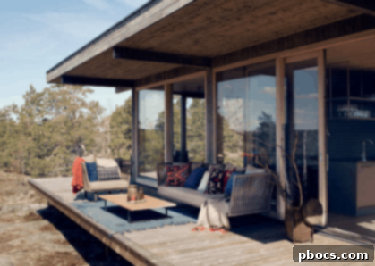 Rustic Living Room with High Ceilings and Natural Wood Accents
