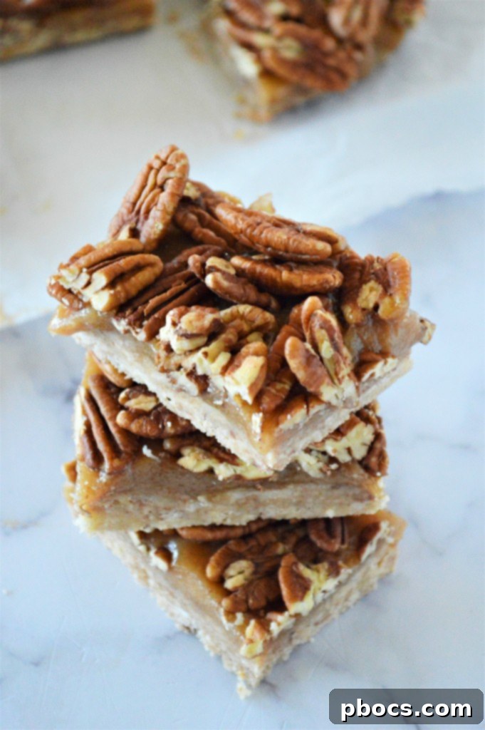 No Bake Keto Pecan Pie Bars Dessert Recipe