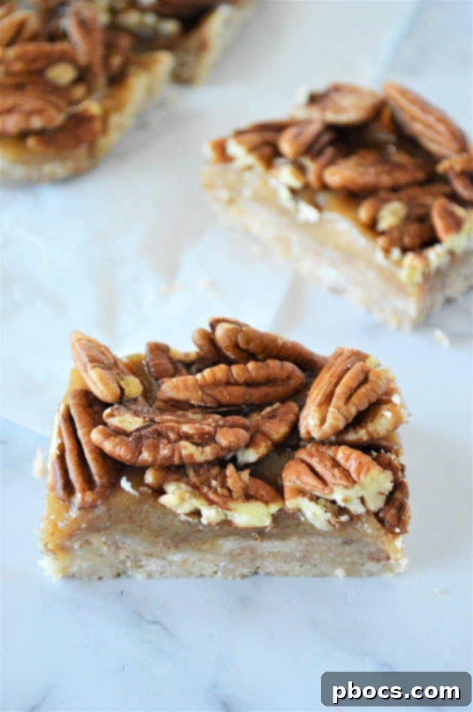 No Bake Keto Pecan Pie Bars Dessert Recipe