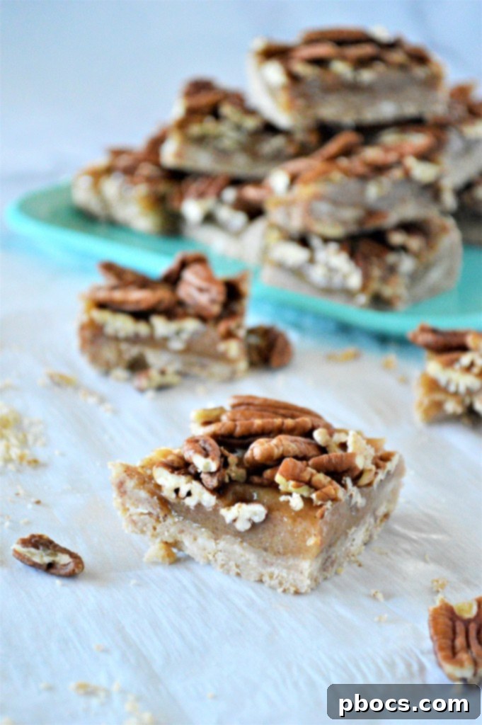 No Bake Keto Pecan Pie Bars Dessert Recipe