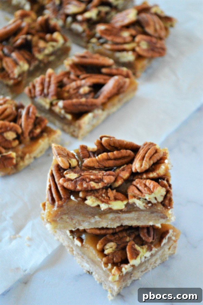 No Bake Keto Pecan Pie Bars Dessert Recipe