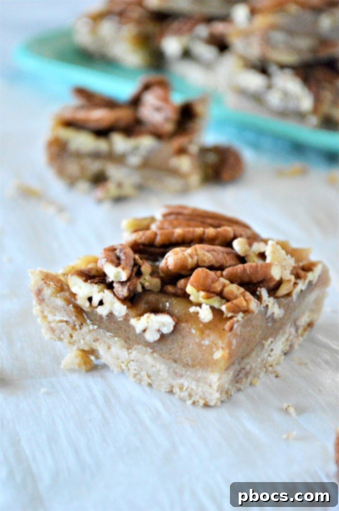 No Bake Keto Pecan Pie Bars Dessert Recipe