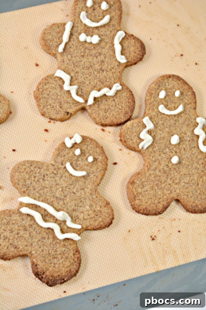 Festive Keto Gingerbread Snaps 12 Mixing ingredients for keto gingerbread cookie icing