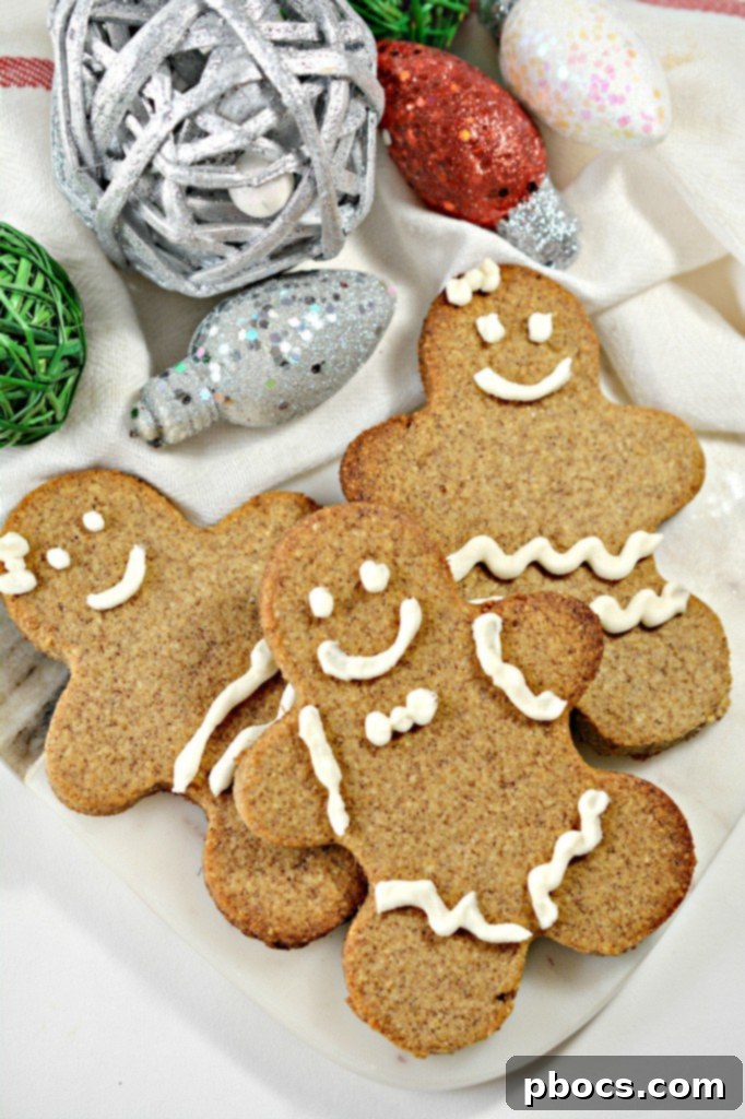 Festive Keto Gingerbread Snaps 6 More Keto Gingerbread Cookies in various festive shapes