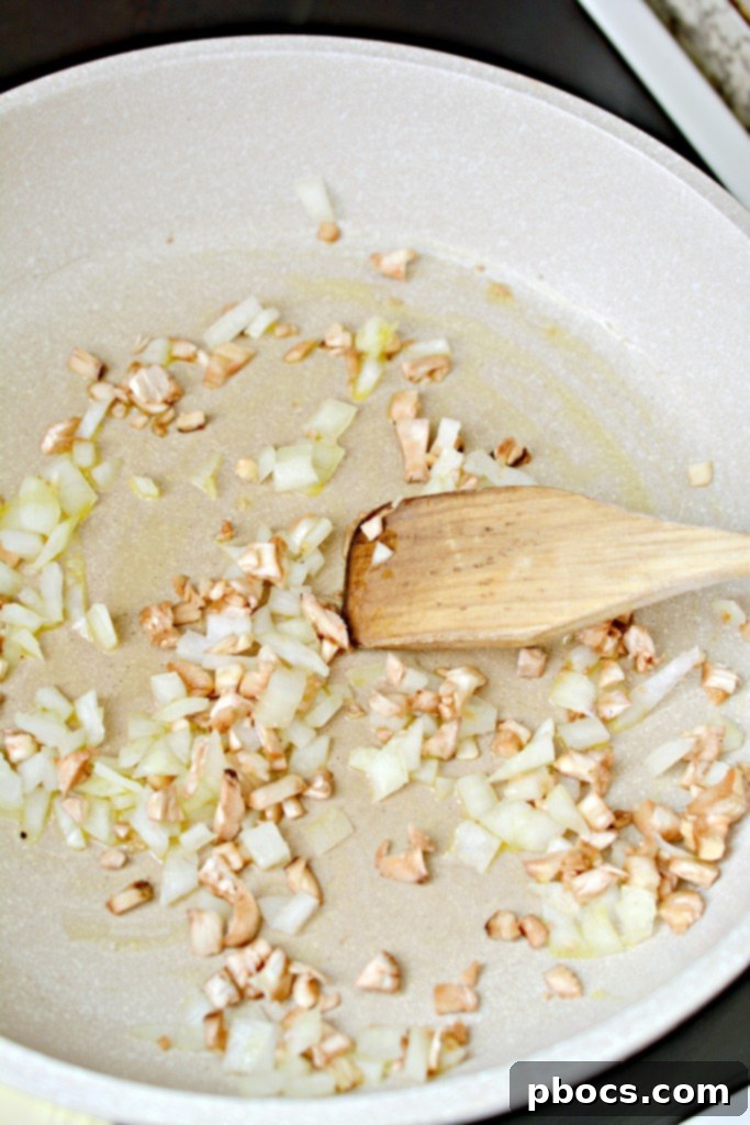 Preparing the Mushroom Filling