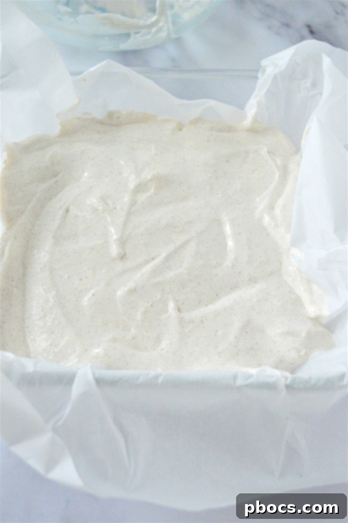 Keto Eggnog Cheesecake Bars 14 Keto Eggnog Cheesecake Bars Setting in Freezer