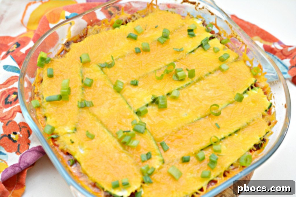 Top layer of zucchini and shredded cheese.