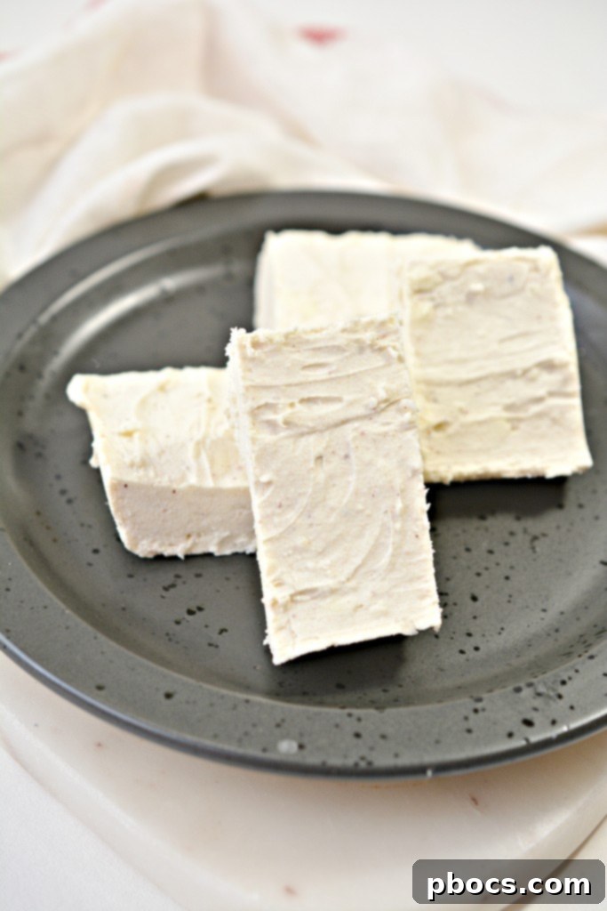 Holiday Keto Eggnog Fudge Recipe - Creamy and Delicious