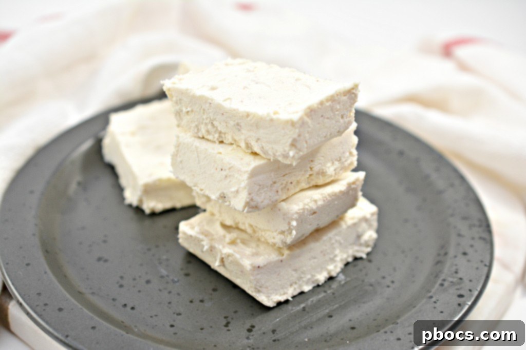 Holiday Keto Eggnog Fudge Recipe - Ready to Freeze