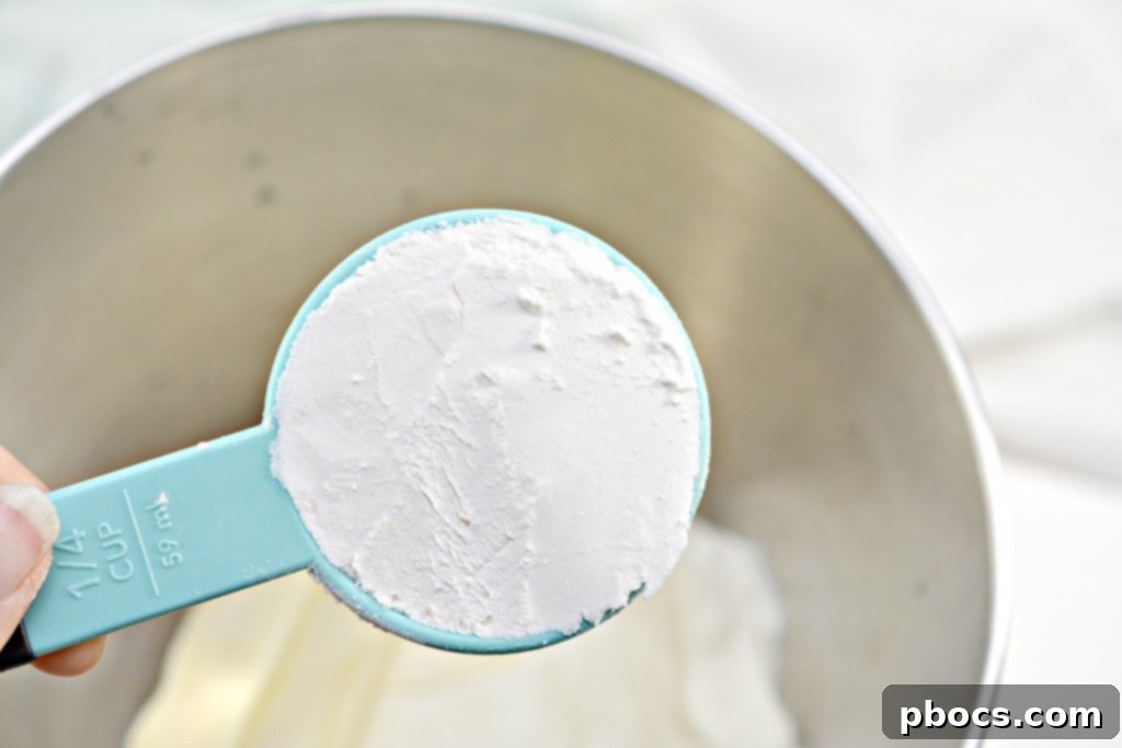 Mixing Ingredients for Keto Eggnog Fudge