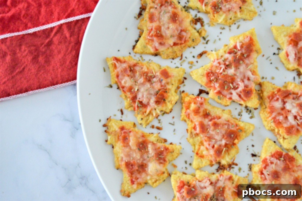 Mini Christmas Tree Pepperoni Keto Pizza for holidays