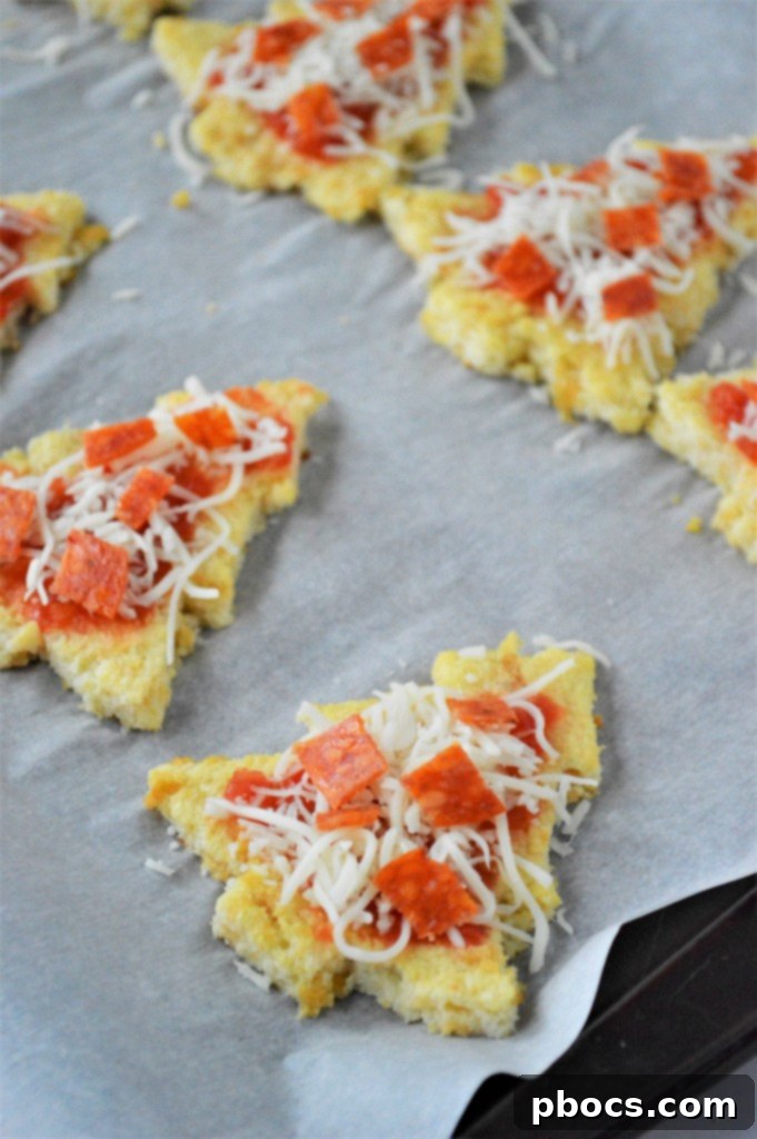 Step 6: Close up of mini pizza toppings