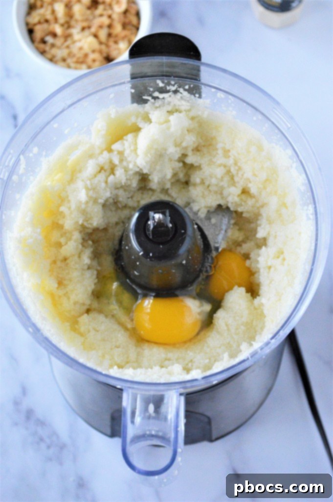 Step 2: Mixing cauliflower dough ingredients