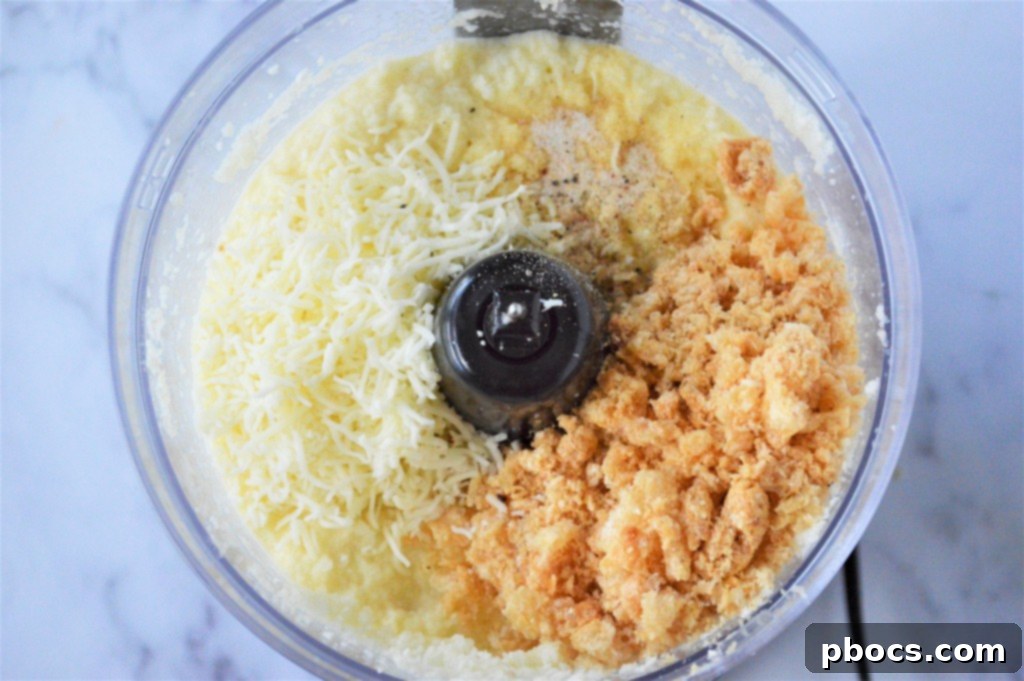 Step 2: Smooth cauliflower dough mixture