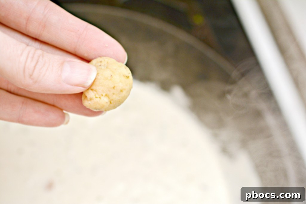 Mixing Almond Flour Dumpling Dough