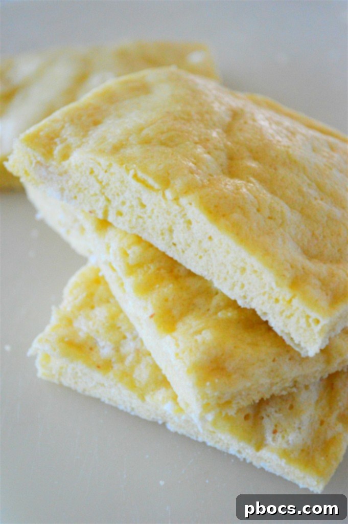 Sliced 90-second keto bread ready for dipping