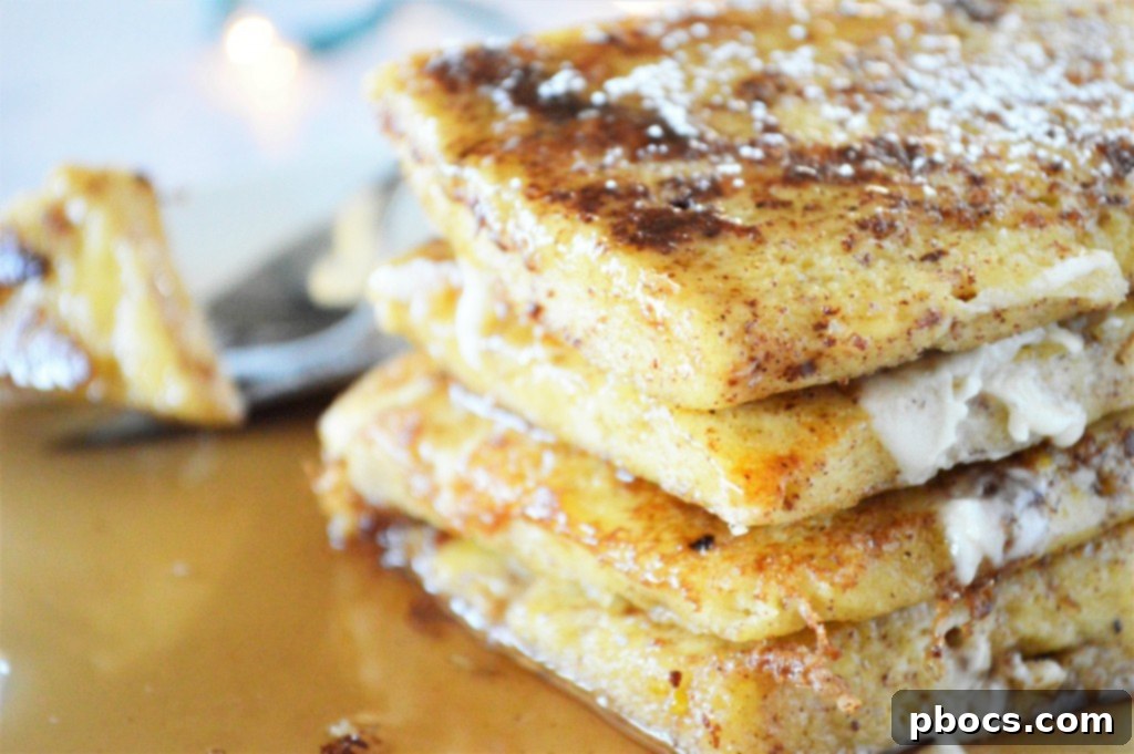 A festive spread of Eggnog Keto French Toast with side dishes