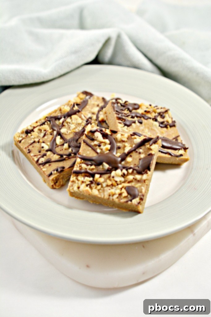 Assortment of Keto Peanut Butter Fudge squares