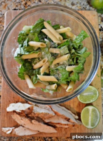 Lime Chicken Pasta Salad Penne Pasta Rinsed and Cooled for Salad