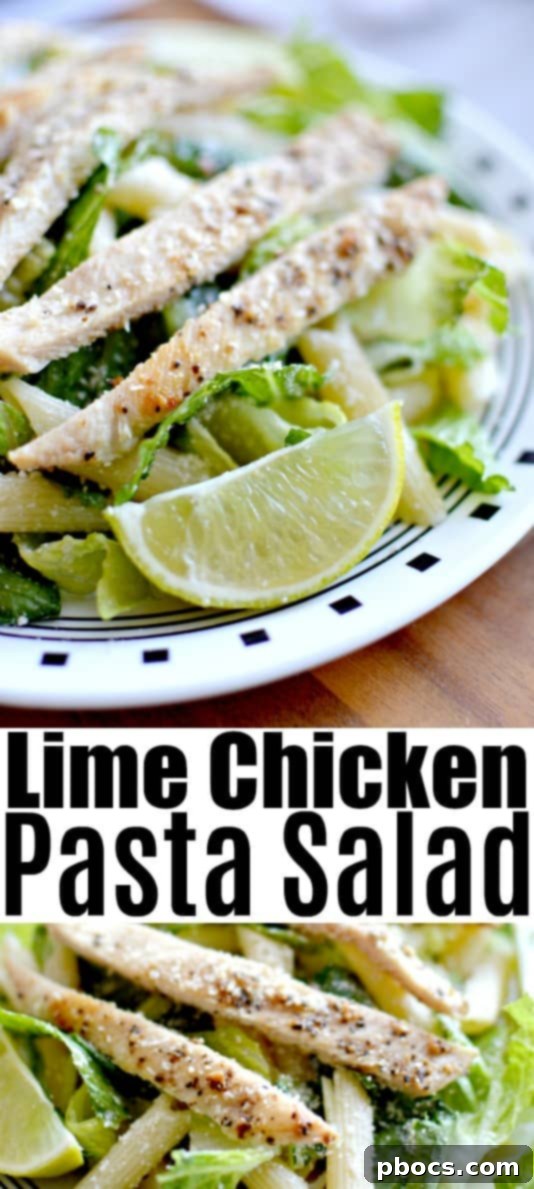 Lively Lime Chicken Pasta Salad 4 Recipe card for Lime Chicken Pasta Salad