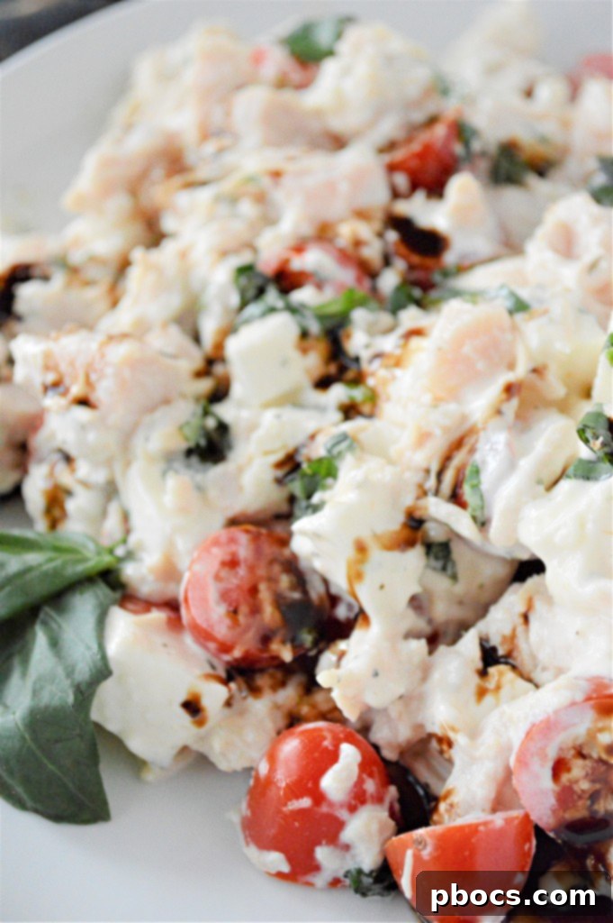 Keto Caprese Chicken Salad 5 Ingredients for customizing Low Carb Caprese Chicken Salad