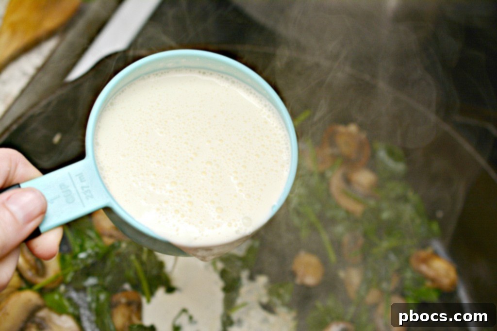 Flavor Packed Cajun Keto Chicken Meatballs 10 Sliced mushrooms sautéing in a skillet for the creamy Cajun sauce