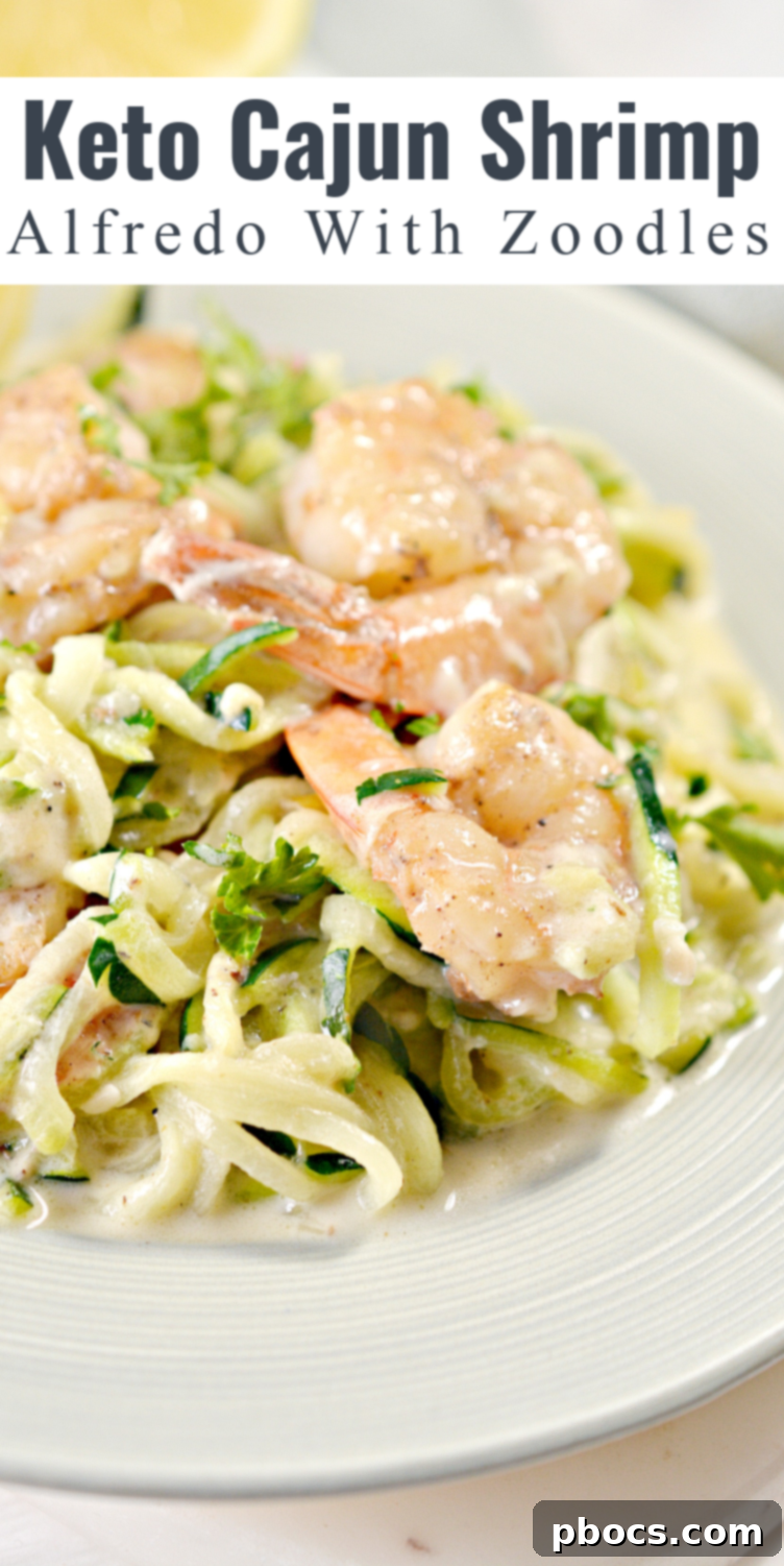 Cajun-Spiced Shrimp with Creamy Zoodle Alfredo 9 Keto Cajun Shrimp and Zoodles Alfredo