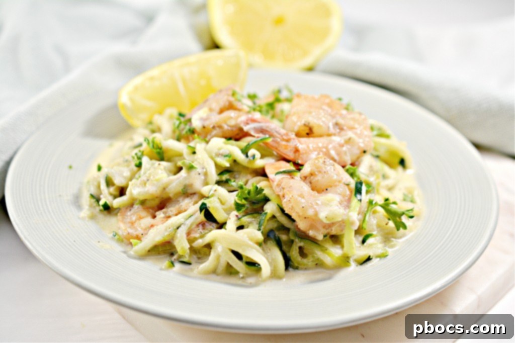 Cajun-Spiced Shrimp with Creamy Zoodle Alfredo 8 Keto Cajun Shrimp and Zoodles Alfredo