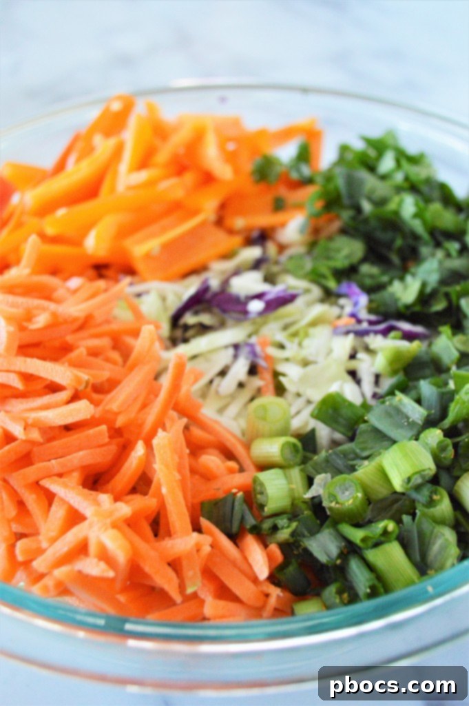 Zesty Keto Asian Slaw 11 Fresh oranges and orange slices, with some juice, for the vinaigrette