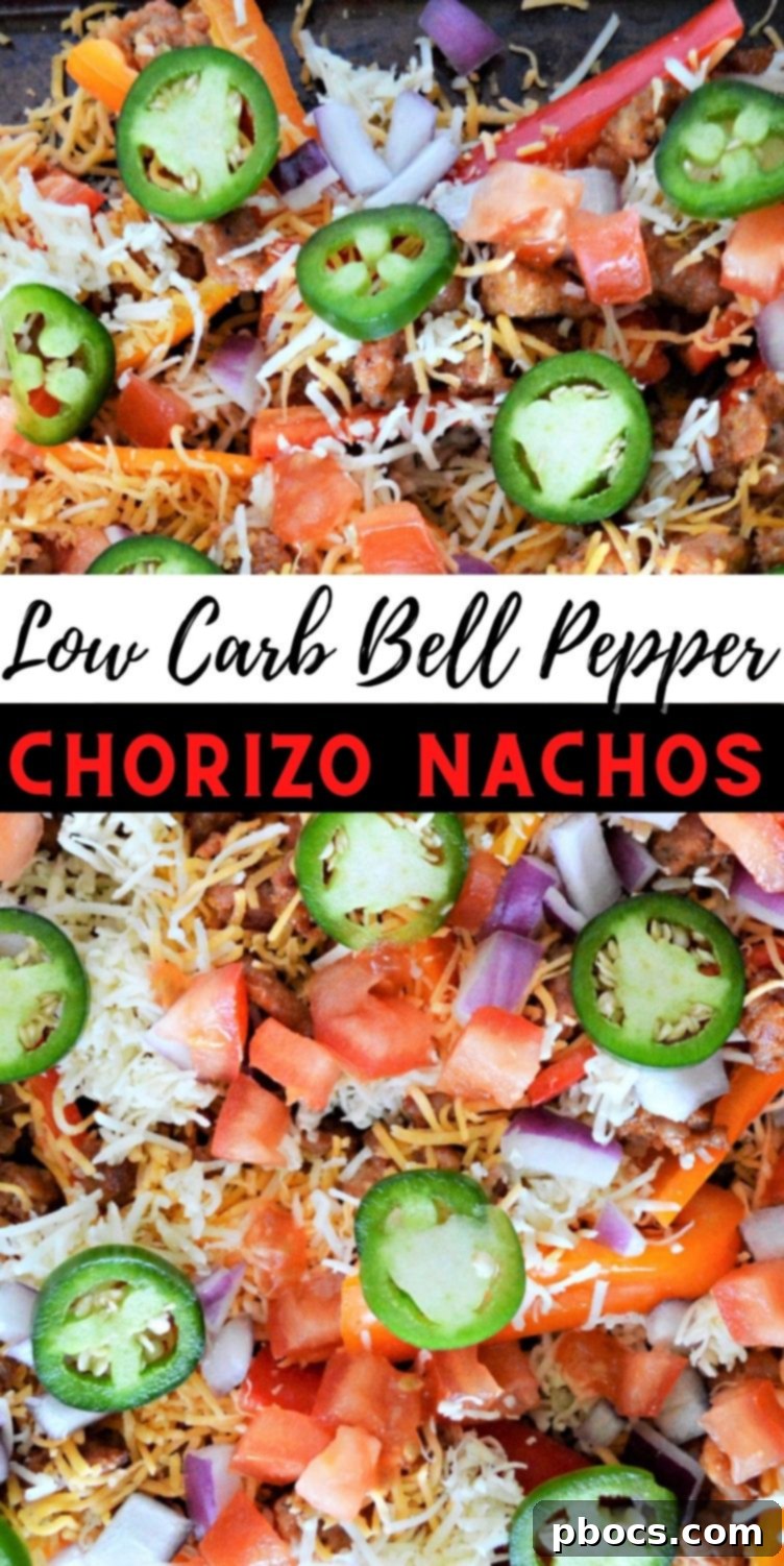Low Carb Bell Pepper Nachos Pinterest Pin Graphic