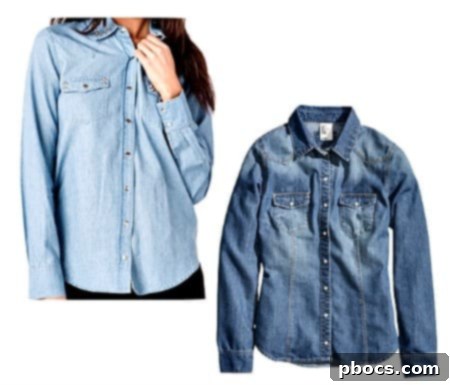 Stylish denim tops for maternity layering