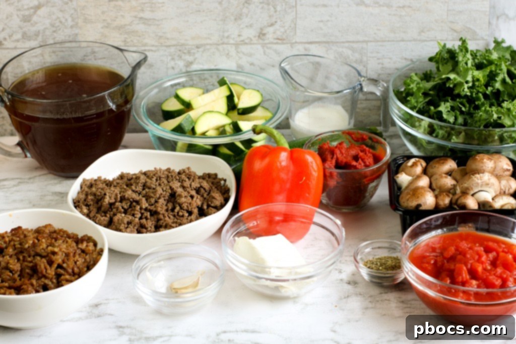 Browning Italian sausage and ground beef for pizza soup