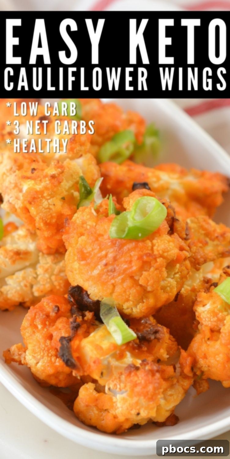 Golden Keto Cauliflower Bites 14 Crispy Keto Cauliflower Wings Recipe Pin