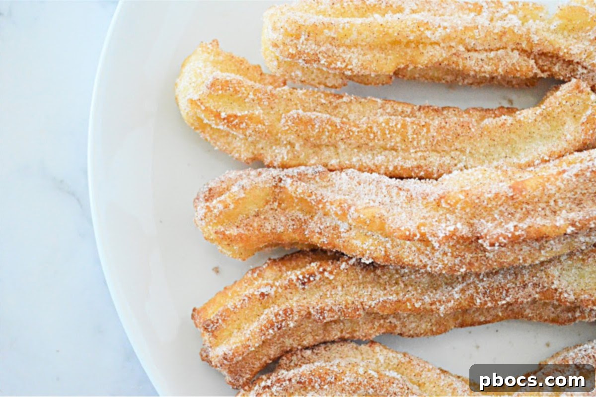 Keto Churros on a white plate with a cinnamon-sugar blend