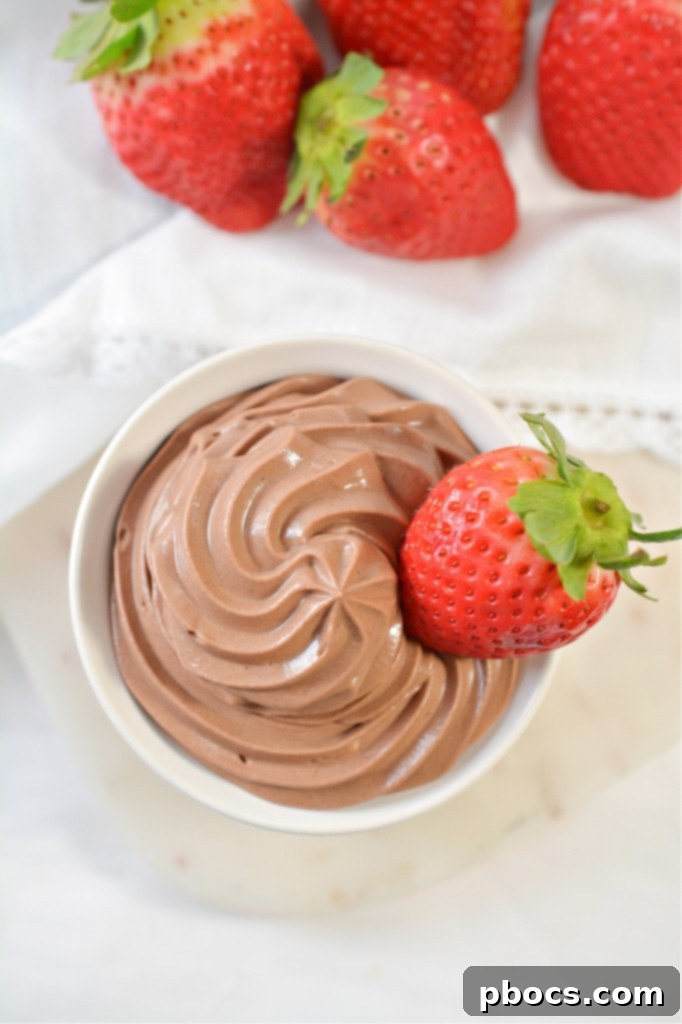 Keto Chocolate Mousse in a bowl