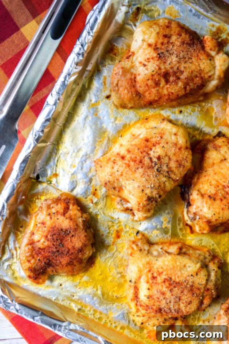 Low Carb Oven Baked Chicken Thighs