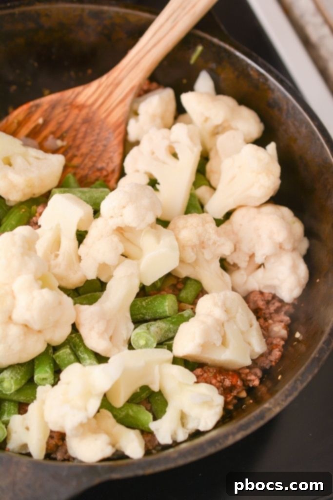 Frozen Cauliflower Florets in the Soup Pot