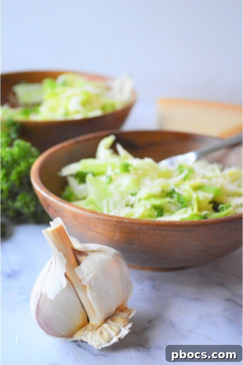 Sliced green cabbage ready for stir-frying