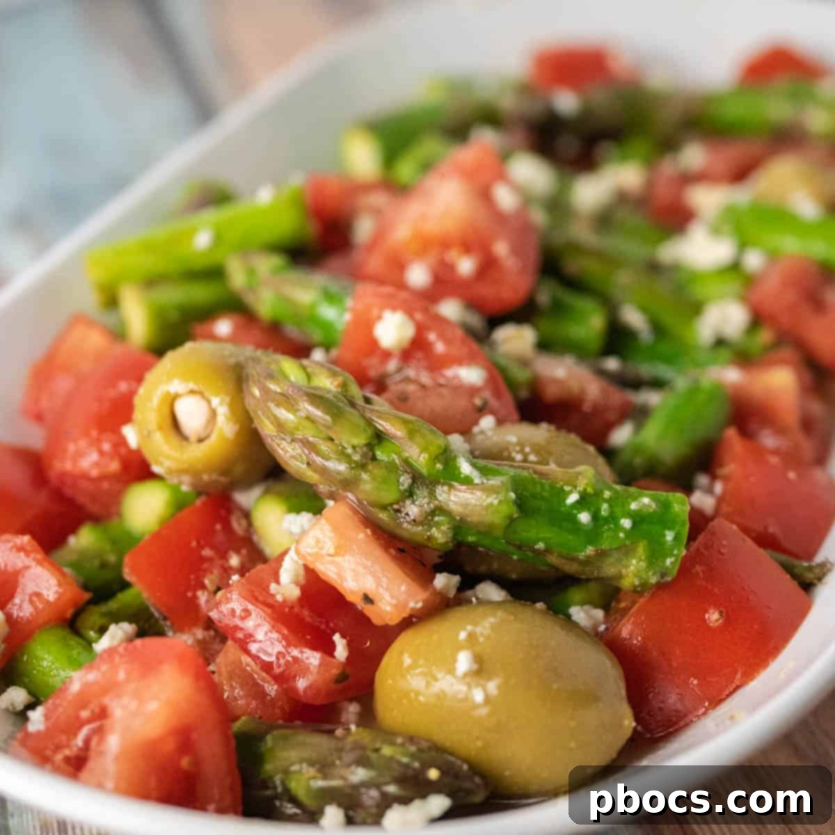 Zesty Asparagus Salad 2 lemon asparagus salad close up featured