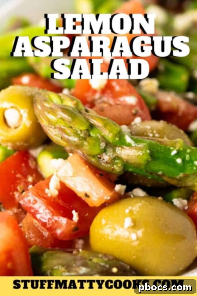 Zesty Asparagus Salad 4 Lemon Asparagus Salad Pin Image