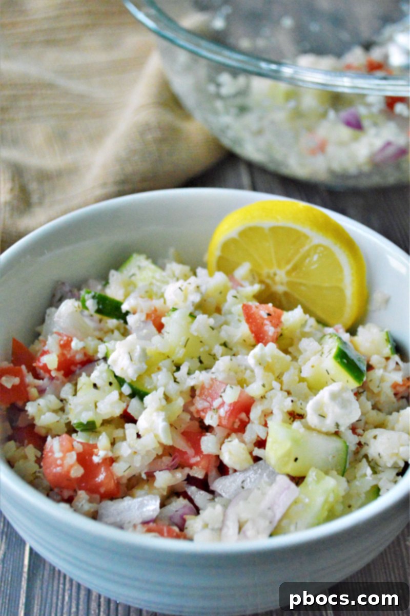 Tangy Keto Greek Cauliflower Rice 5 Keto Greek Cauliflower Rice