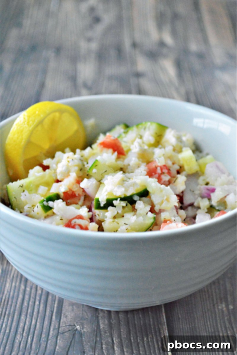 Tangy Keto Greek Cauliflower Rice 6 Keto Greek Cauliflower Rice