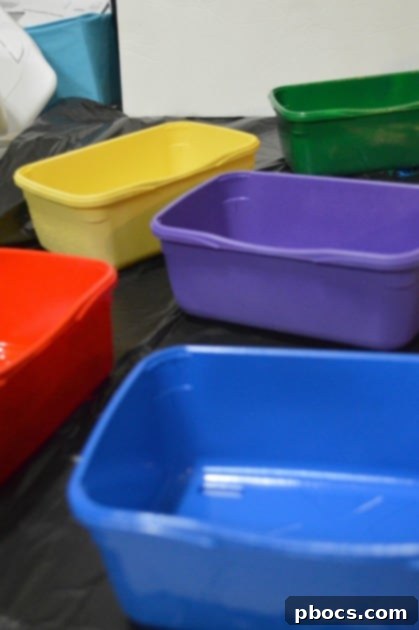 Craft Your Emotion Plush Storyboard 8 Bins drying after being painted