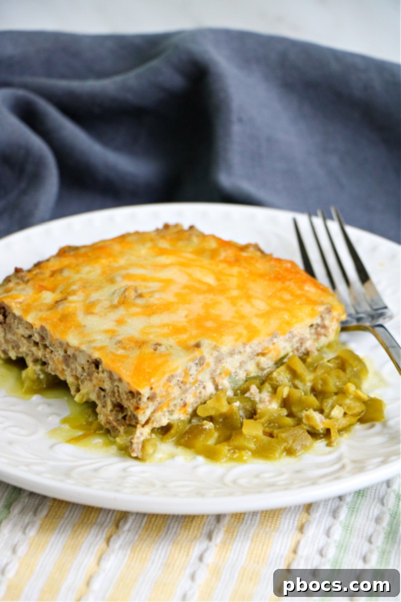 Keto Chili Relleno Casserole - A delicious low-carb Mexican dinner.