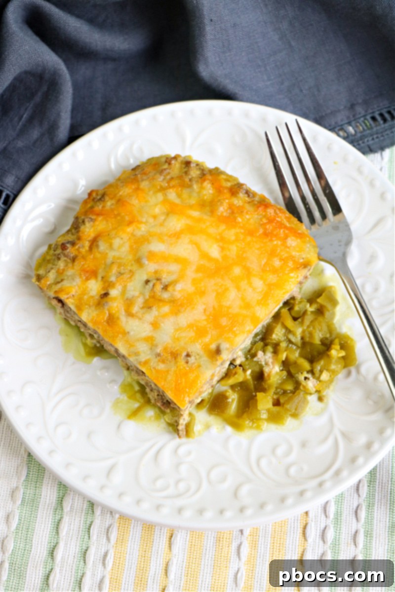 Filling Keto Chili Relleno Casserole for lunch or dinner