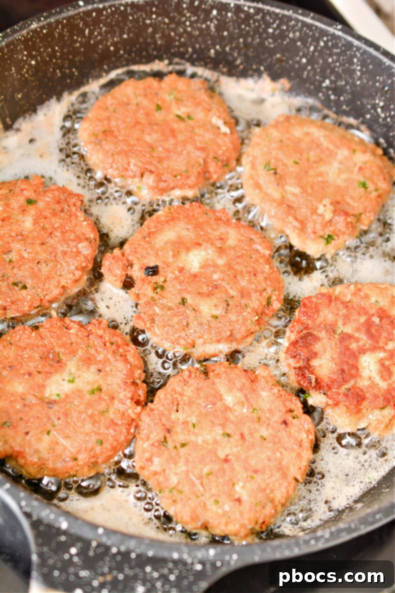 Keto Parmesan Salmon Cakes 10 Patties Ready for Cooking
