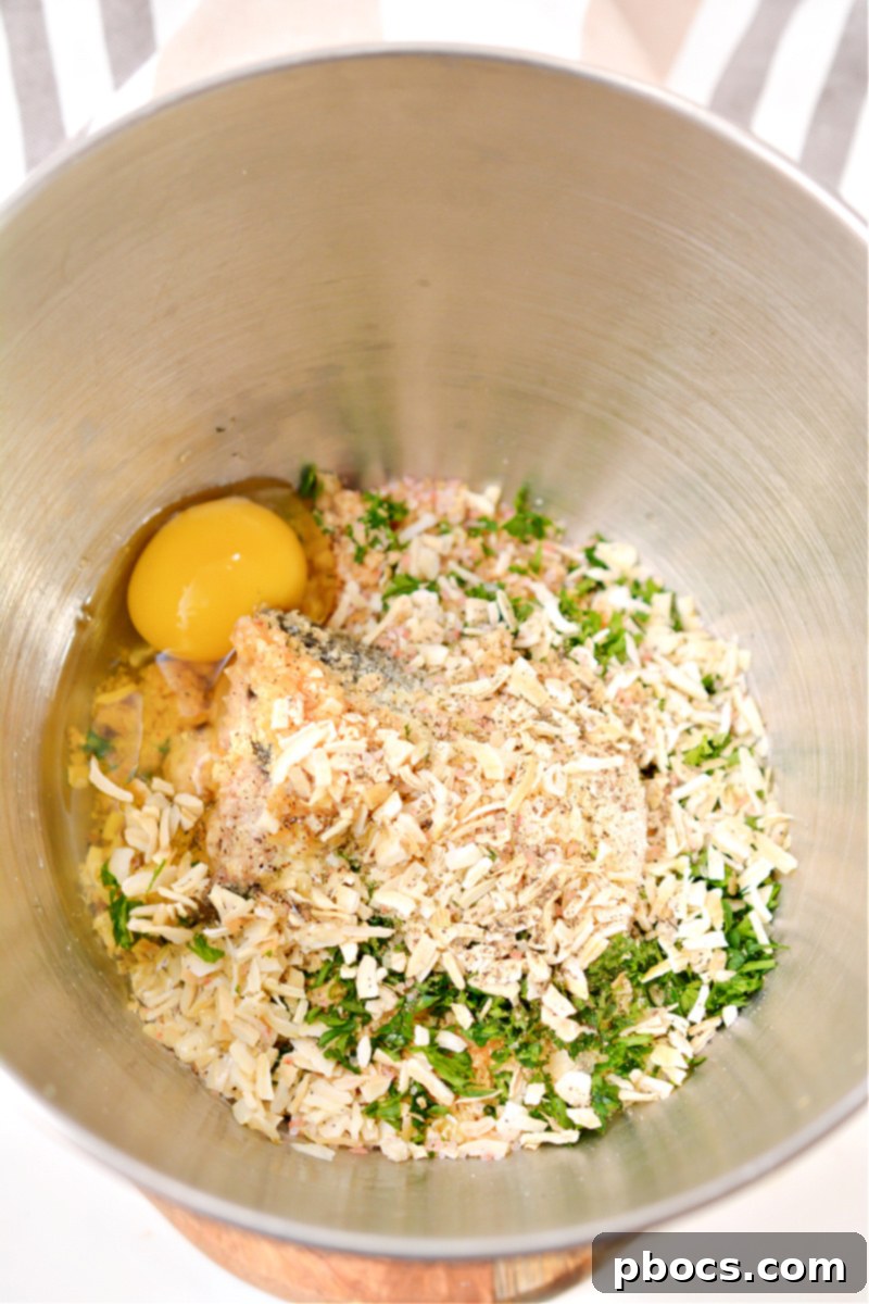 Keto Parmesan Salmon Cakes 9 Forming Salmon Patties Mixture